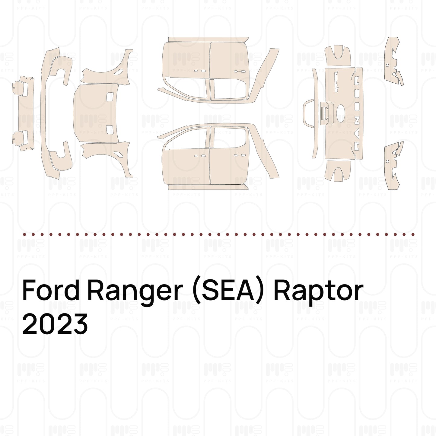 Voorgesneden PPF Ford Ranger (SEA) Raptor 2023