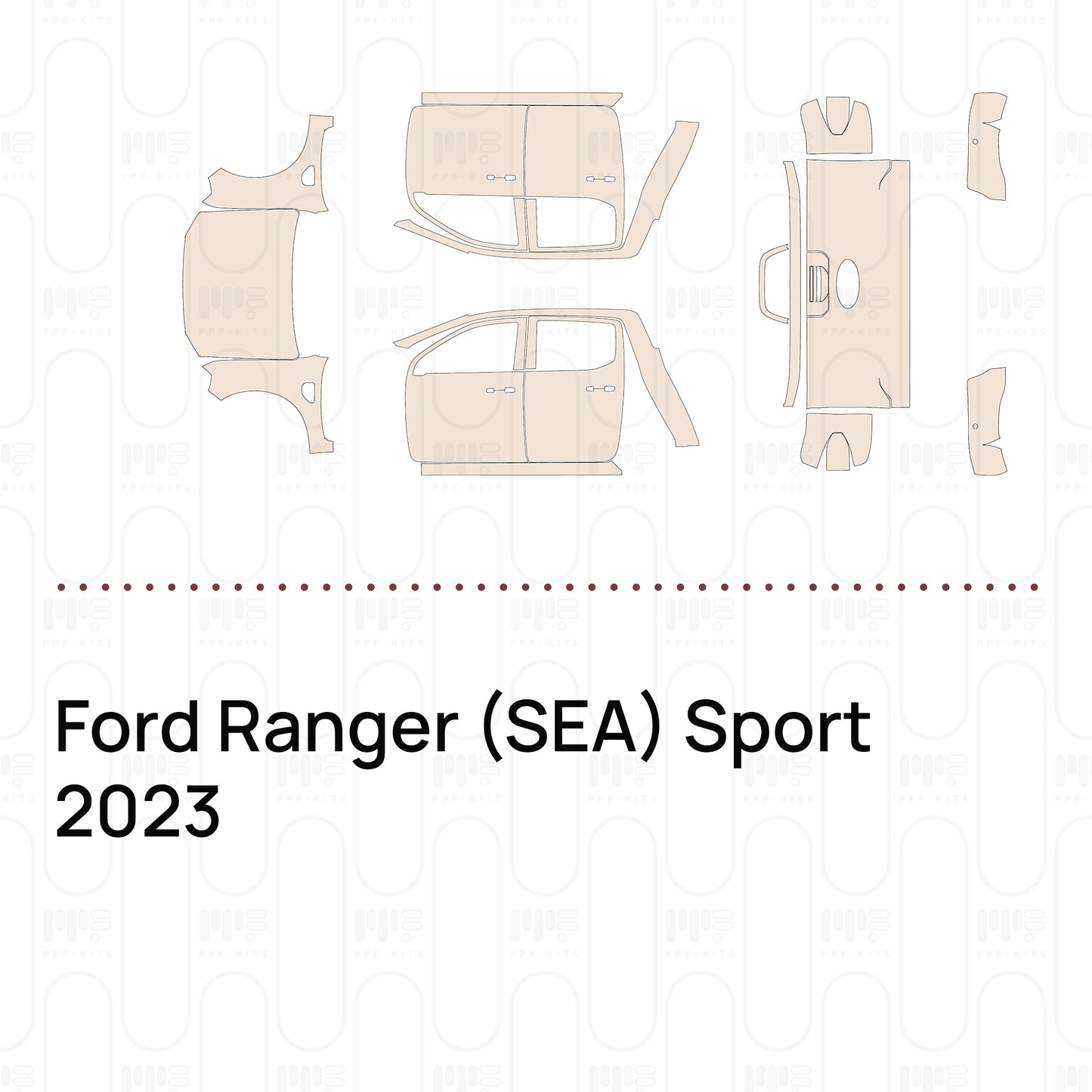 Voorgesneden PPF Ford Ranger (SEA) Sport 2023