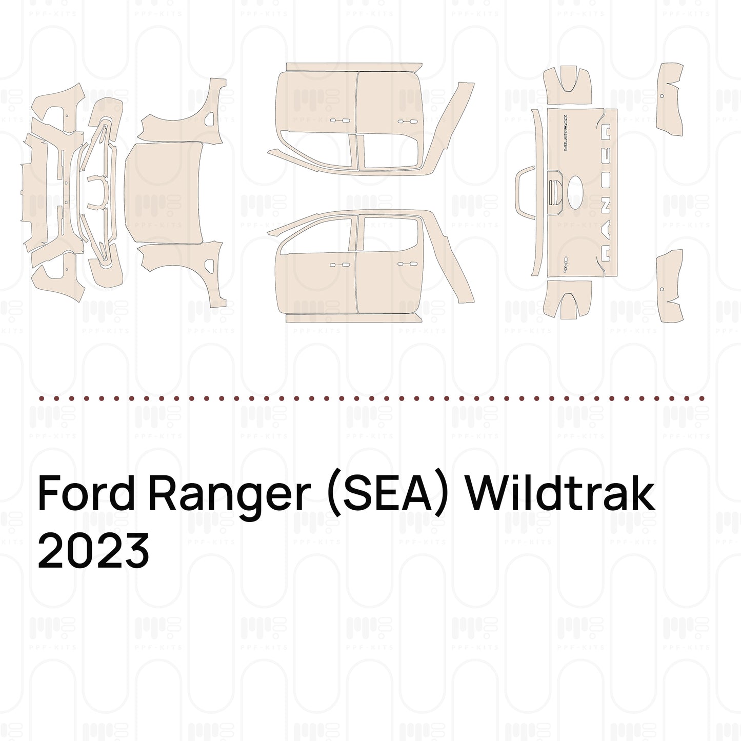 Voorgesneden PPF Ford Ranger (SEA) Wildtrak 2023