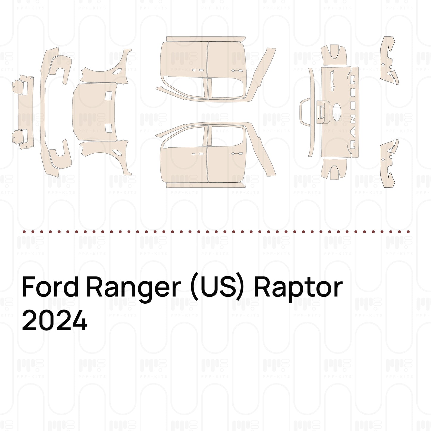 Voorgesneden PPF Ford Ranger (US) Raptor 2024