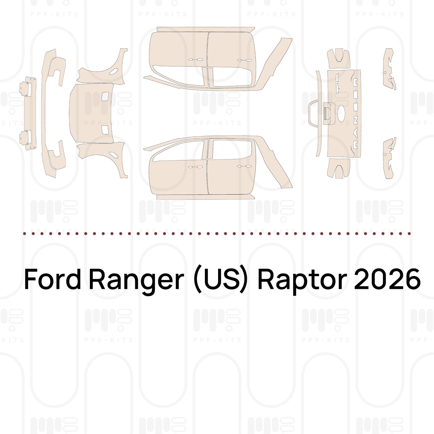 Voorgesneden PPF Ford Ranger (US) Raptor 2026
