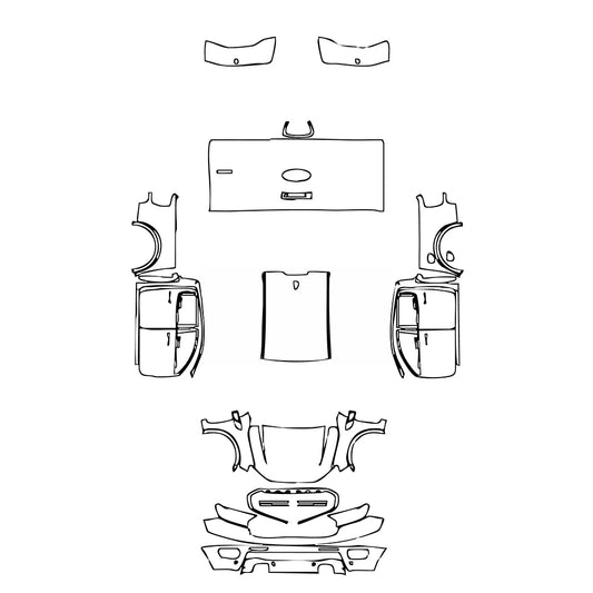 Pre-Cut PPF Ford Ranger (US) XLT SUPERCREW 2021 - PPF-Kits