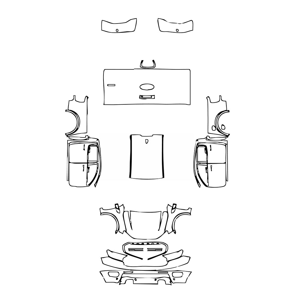 Pre-Cut PPF Ford Ranger (US) XL SUPERCREW 2023 - PPF-Kits