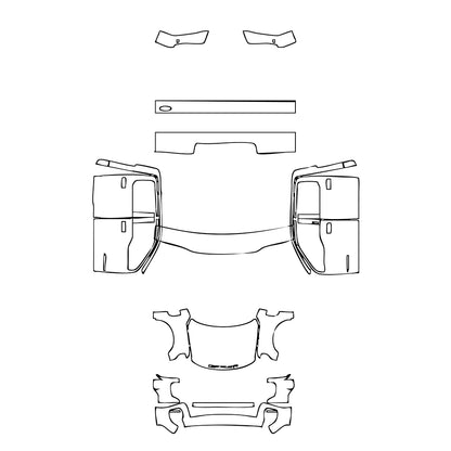 Pre-Cut PPF Ford Super Duty F-250 Crew Cab Limited 2021 - PPF-Kits