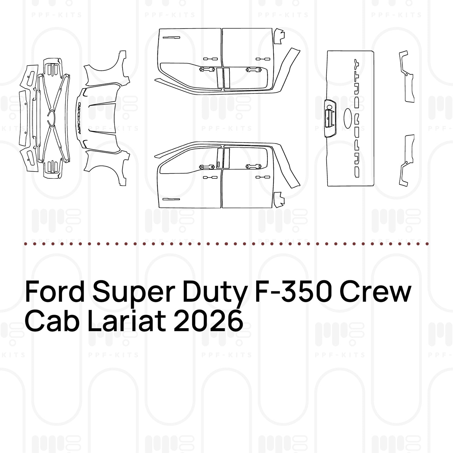 Voorgesneden PPF Ford Super Duty F-350 Crew Cab Lariat 2026