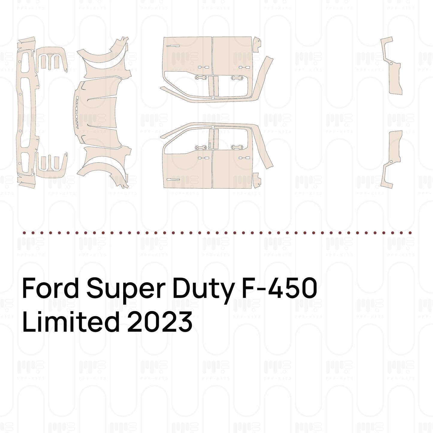 Voorgesneden PPF Ford Super Duty F-450 Limited 2023