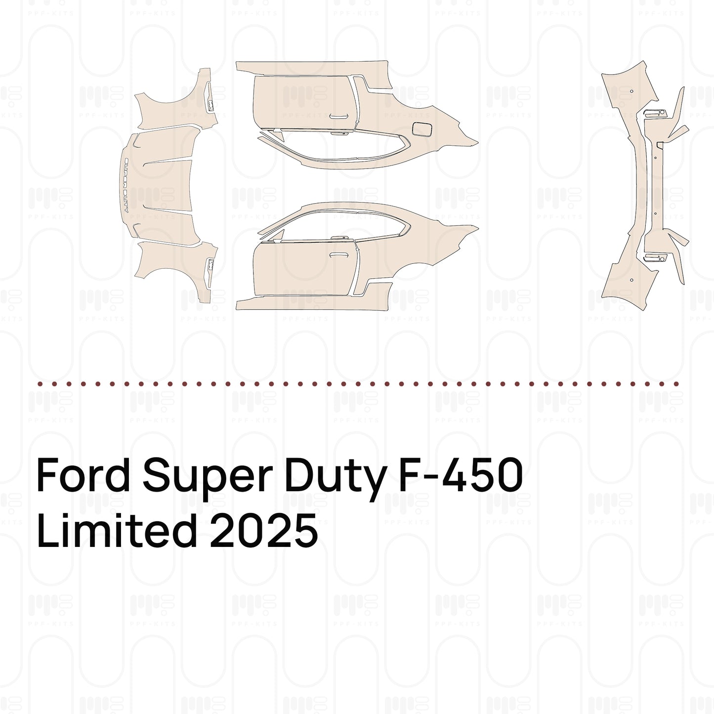 Voorgesneden PPF Ford Super Duty F-450 Limited 2025