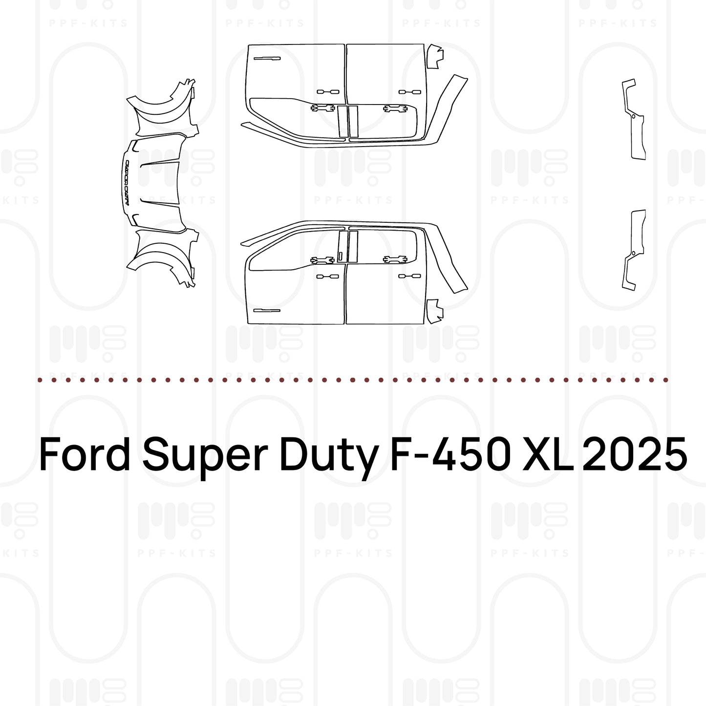 Voorgesneden PPF Ford Super Duty F-450 XL 2025