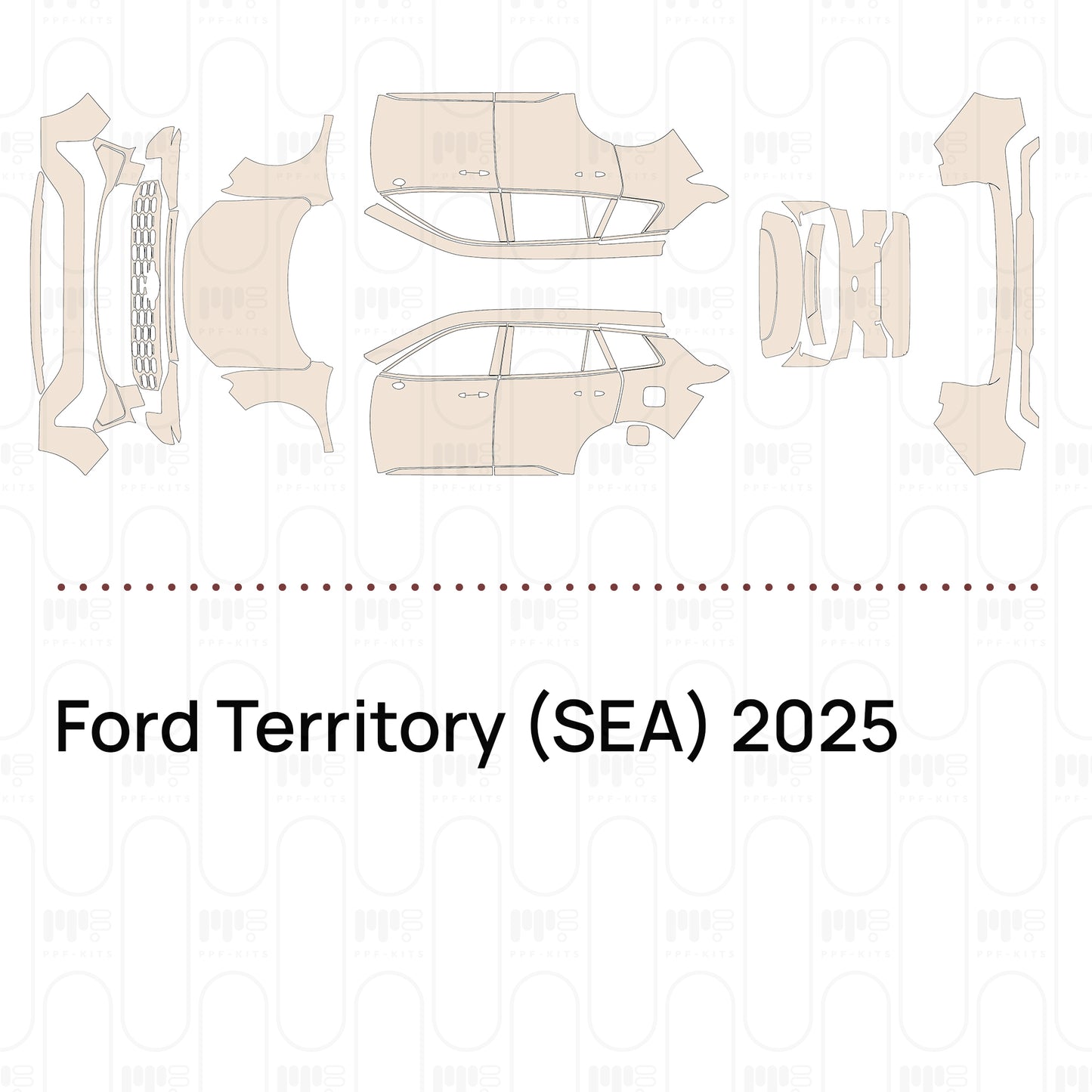 Voorgesneden PPF Ford Territory (SEA) 2025