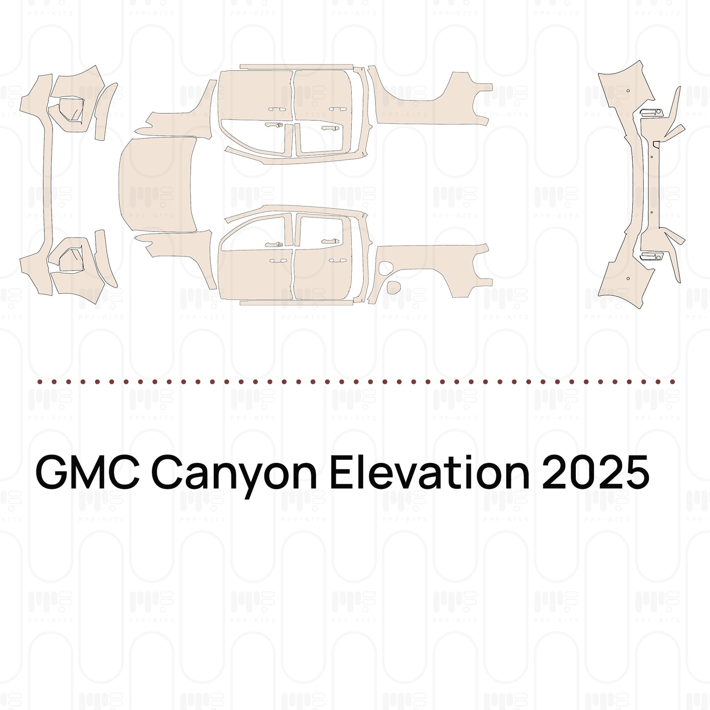 Voorgesneden PPF GMC Canyon Elevation 2025
