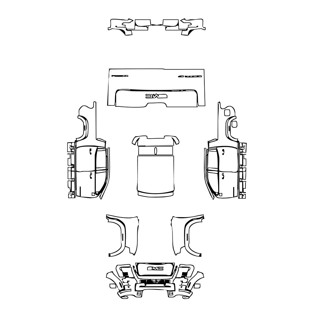 Pre-Cut PPF GMC Sieera EV Max Range Denali 2025 - PPF-Kits