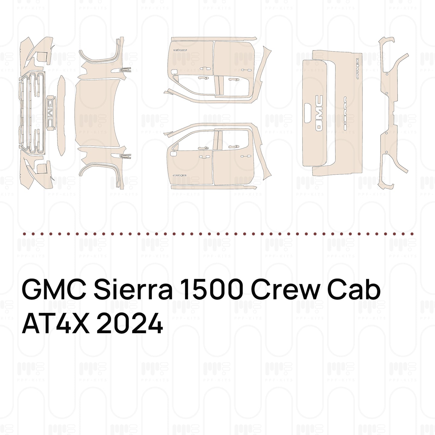 Voorgesneden PPF GMC Sierra 1500 Crew Cab AT4X 2024