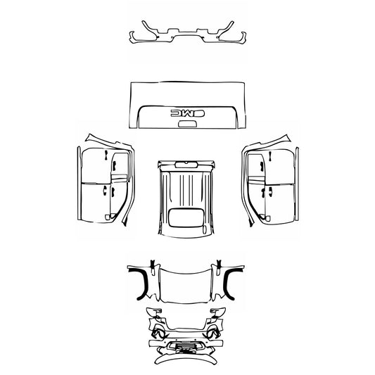 Pre-Cut PPF GMC Sierra 1500 Crew Cab AT4 2021 - PPF-Kits
