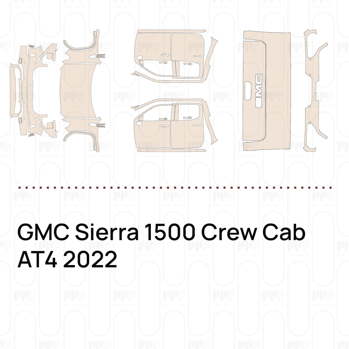 Voorgesneden PPF GMC Sierra 1500 Crew Cab AT4 2022