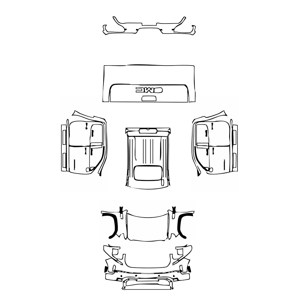 Pre-Cut PPF GMC Sierra 1500 Crew Cab DENALI 2023 - PPF-Kits