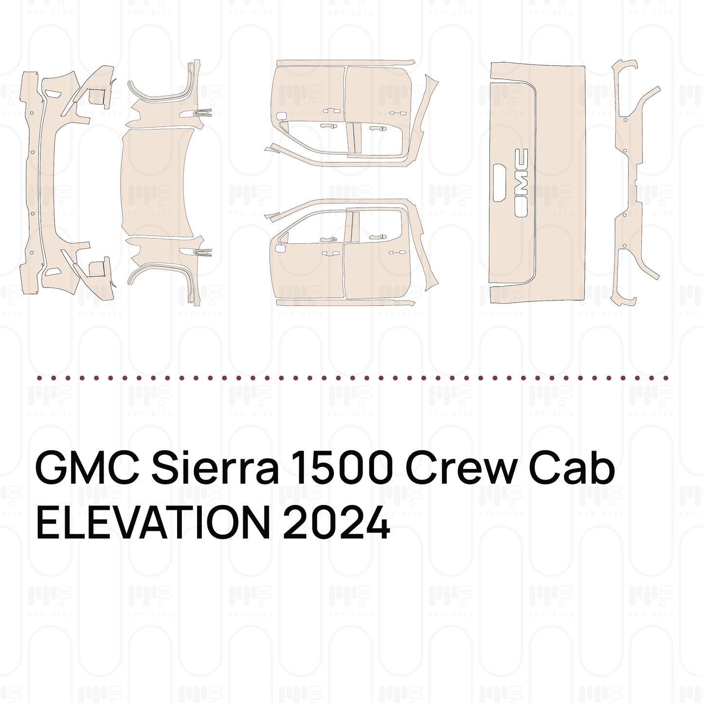 Voorgesneden PPF GMC Sierra 1500 Crew Cab ELEVATION 2024