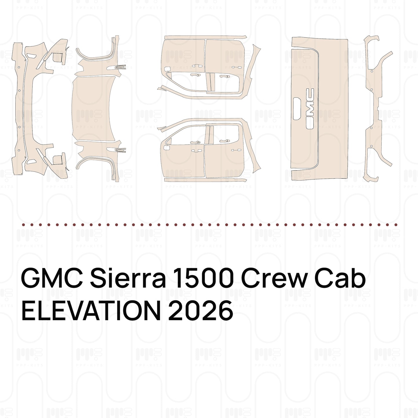 Voorgesneden PPF GMC Sierra 1500 Crew Cab ELEVATION 2026