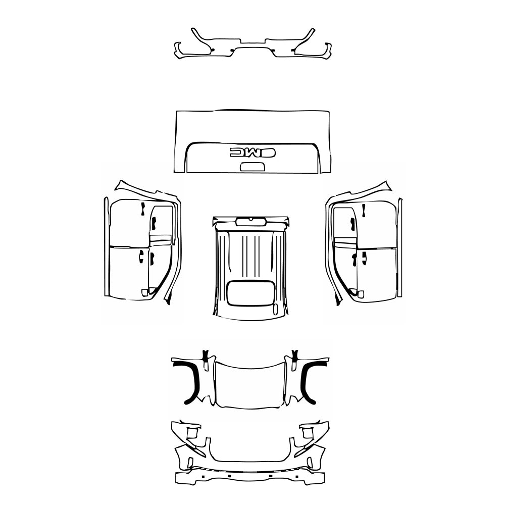 Pre-Cut PPF GMC Sierra 1500 Crew Cab SLE 2023 - PPF-Kits