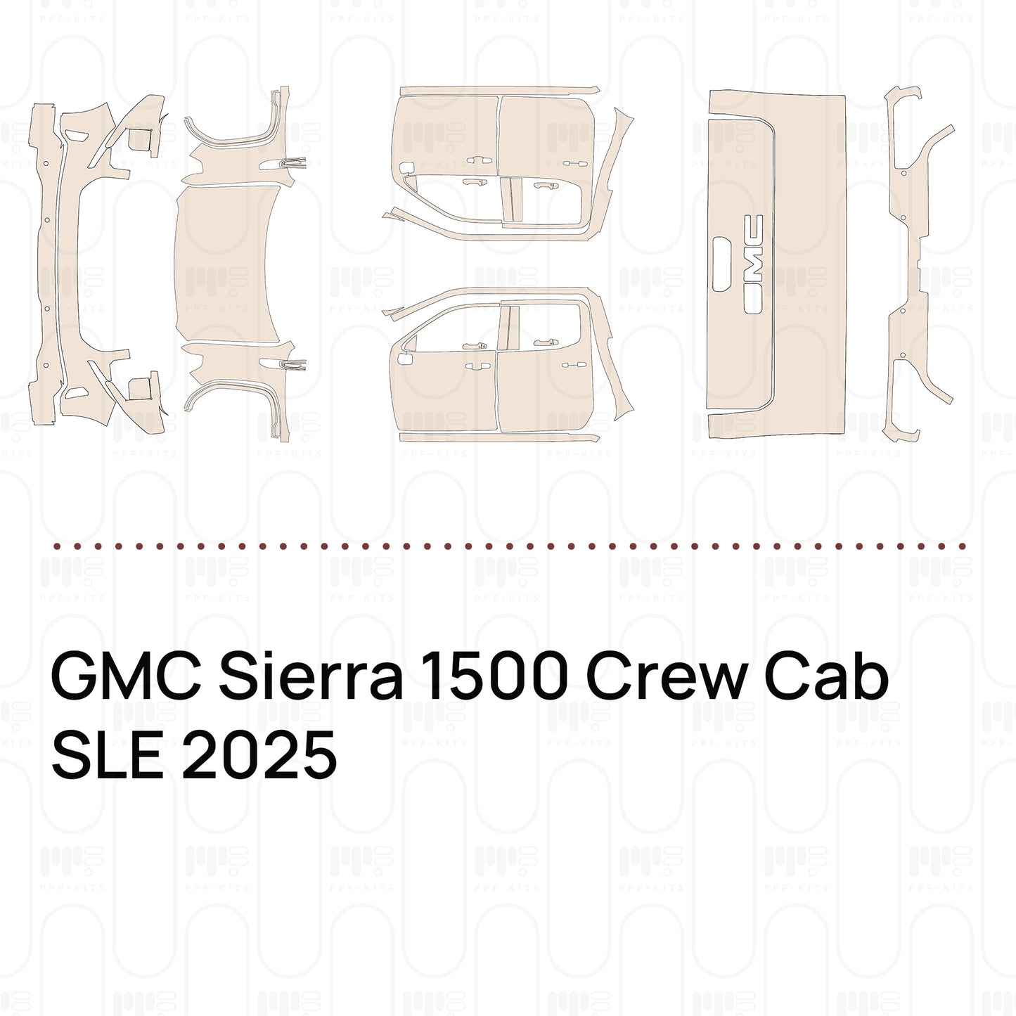 Voorgesneden PPF GMC Sierra 1500 Crew Cab SLE 2025