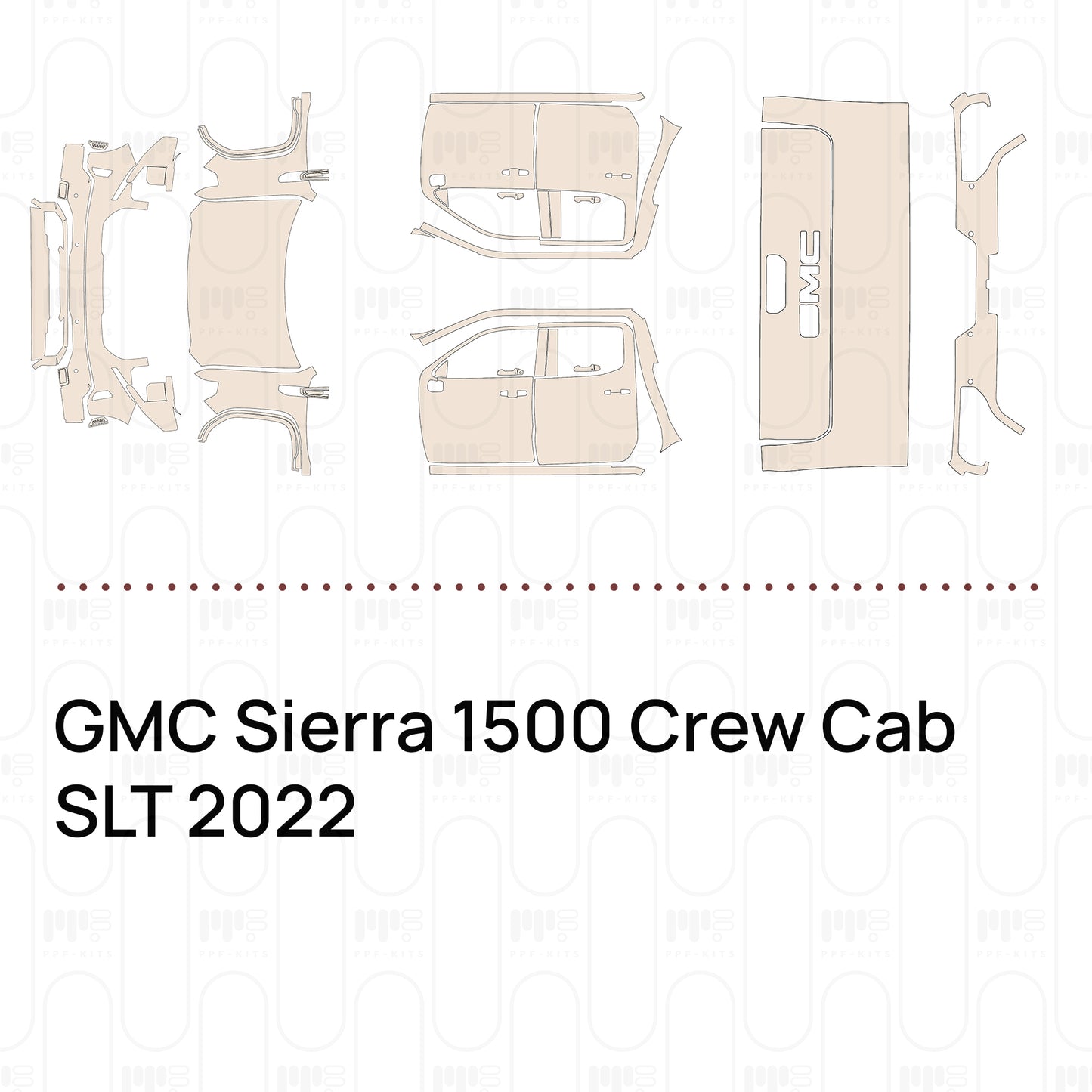 Voorgesneden PPF GMC Sierra 1500 Crew Cab SLT 2022