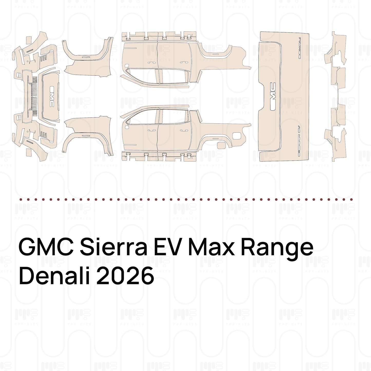 Voorgesneden PPF GMC Sierra EV Max Range Denali 2026