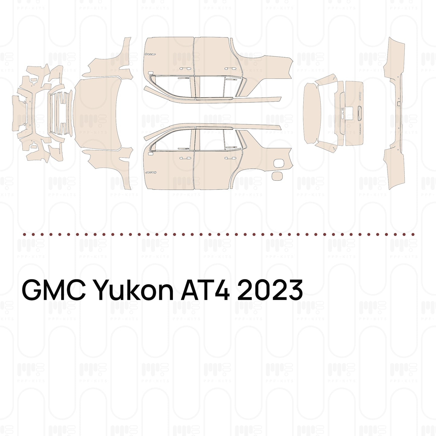 Voorgesneden PPF GMC Yukon AT4 2023