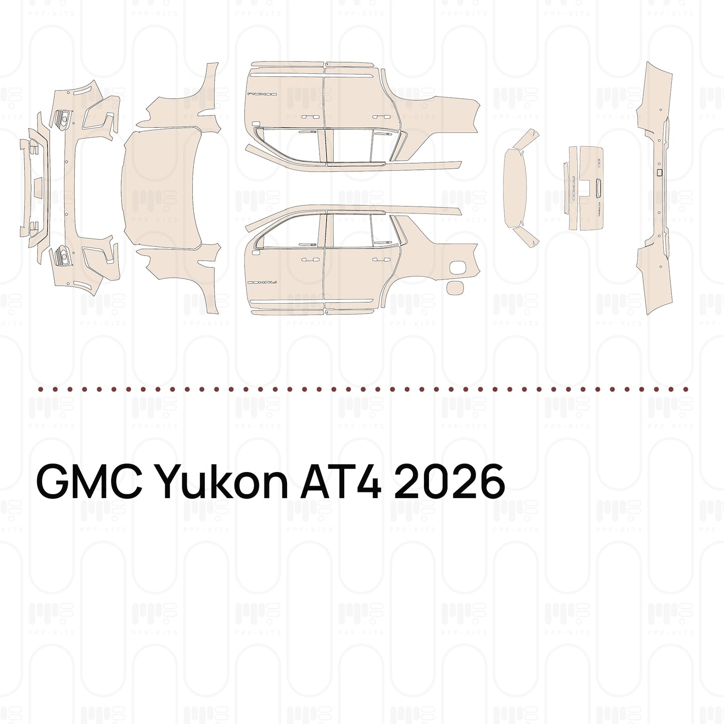 Voorgesneden PPF GMC Yukon AT4 2026