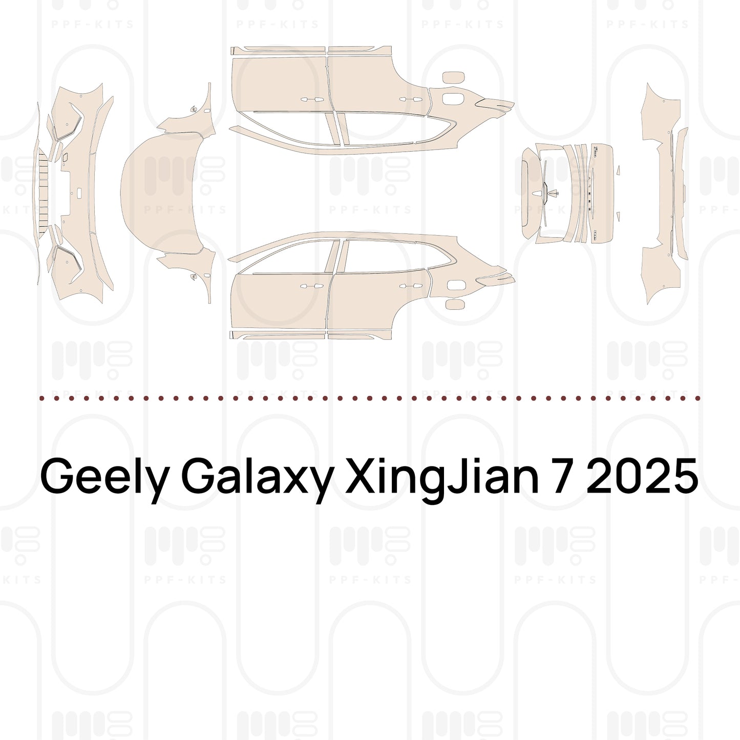 Voorgesneden PPF Geely Galaxy XingJian 7 2025
