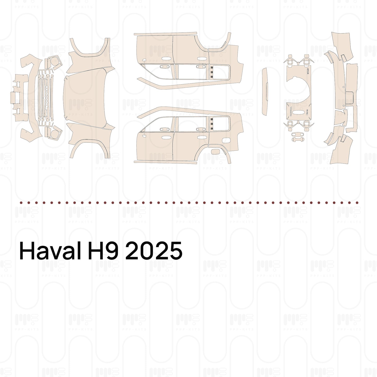 Voorgesneden PPF Haval H9 2025