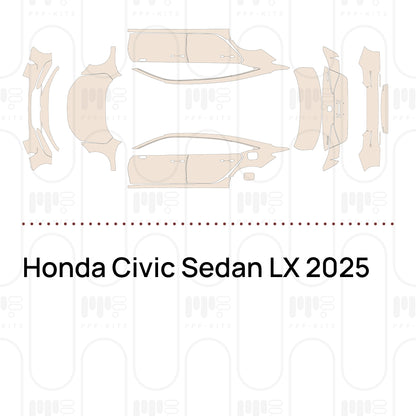 Voorgesneden PPF Honda Civic Sedan LX 2025