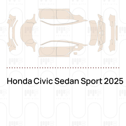 Voorgesneden PPF Honda Civic Sedan Sport 2025