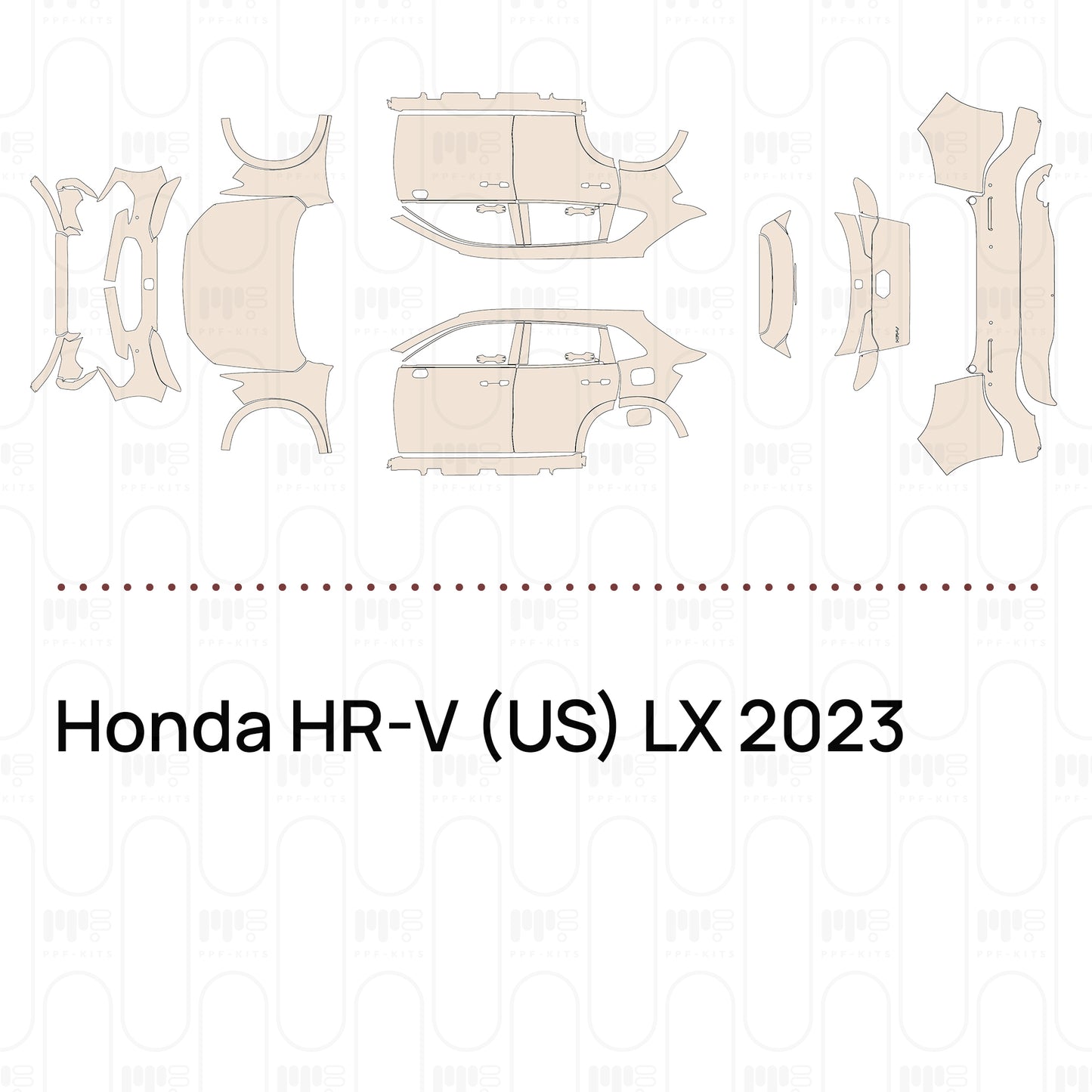 Voorgesneden PPF Honda HR-V (US) LX 2023