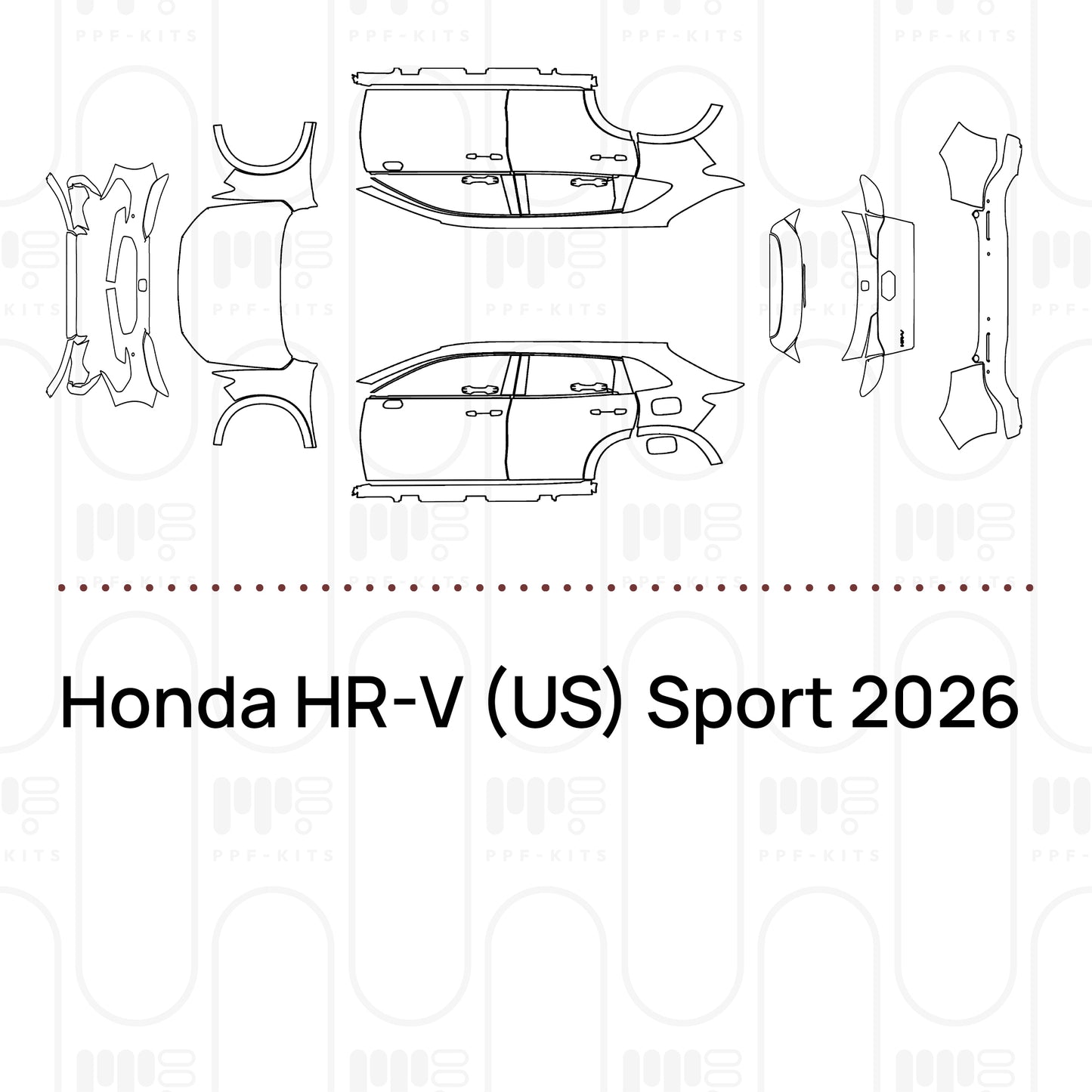 Voorgesneden PPF Honda HR-V (US) Sport 2026