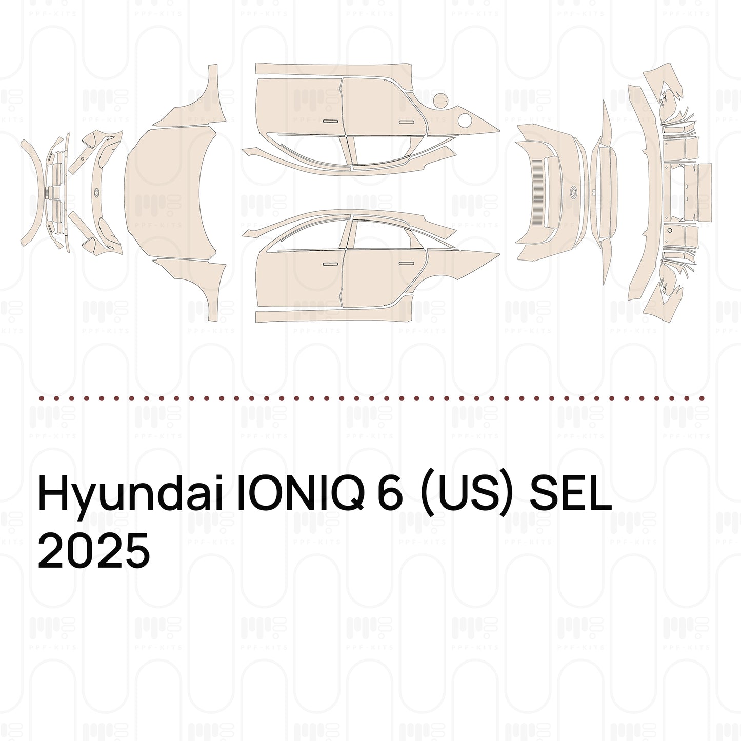 Voorgesneden PPF Hyundai IONIQ 6 (US) SEL 2025