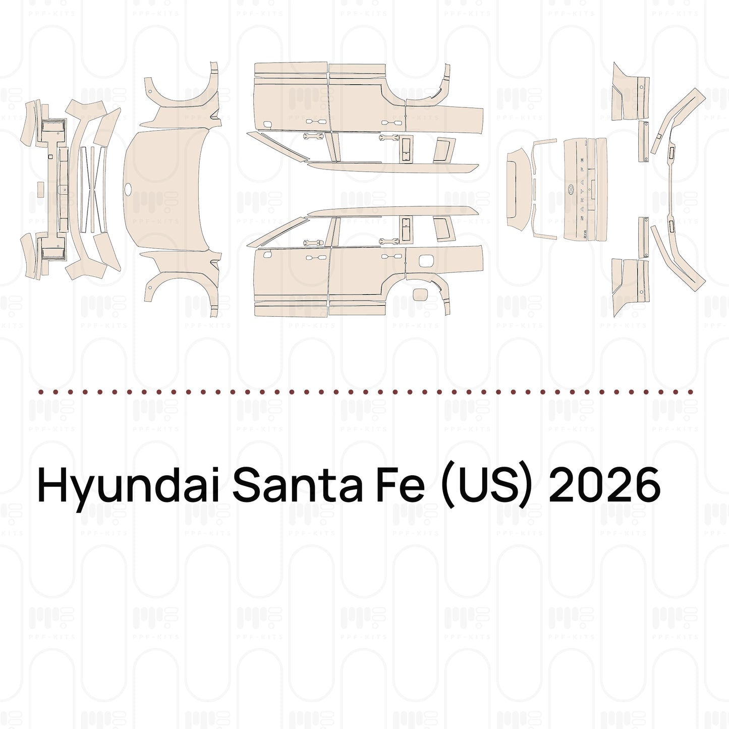 Voorgesneden PPF Hyundai Santa Fe (US) 2026