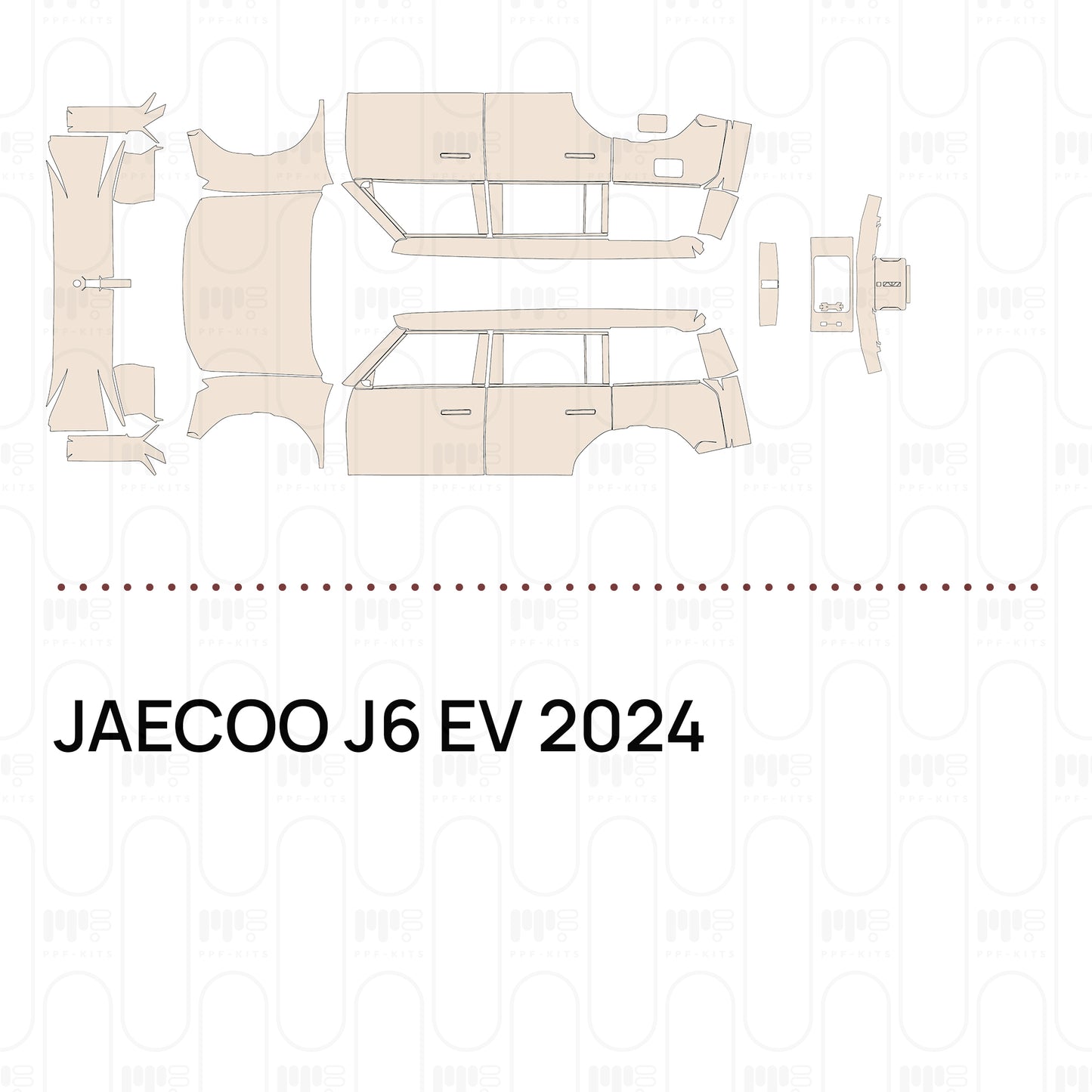 Voorgesneden PPF JAECOO J6 EV 2024