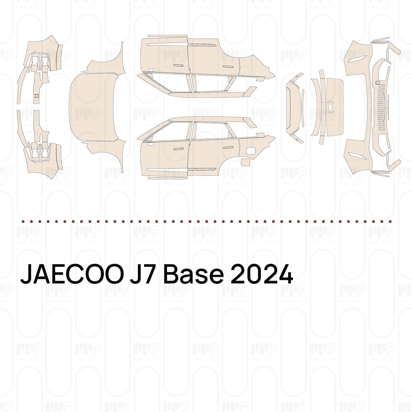Voorgesneden PPF JAECOO J7 Base 2024