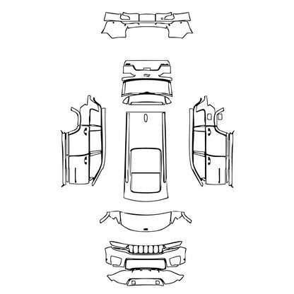Pre-Cut PPF JEEP Grand Cherokee Grand Cherokee L (3-row) Overland 2025 - PPF-Kits