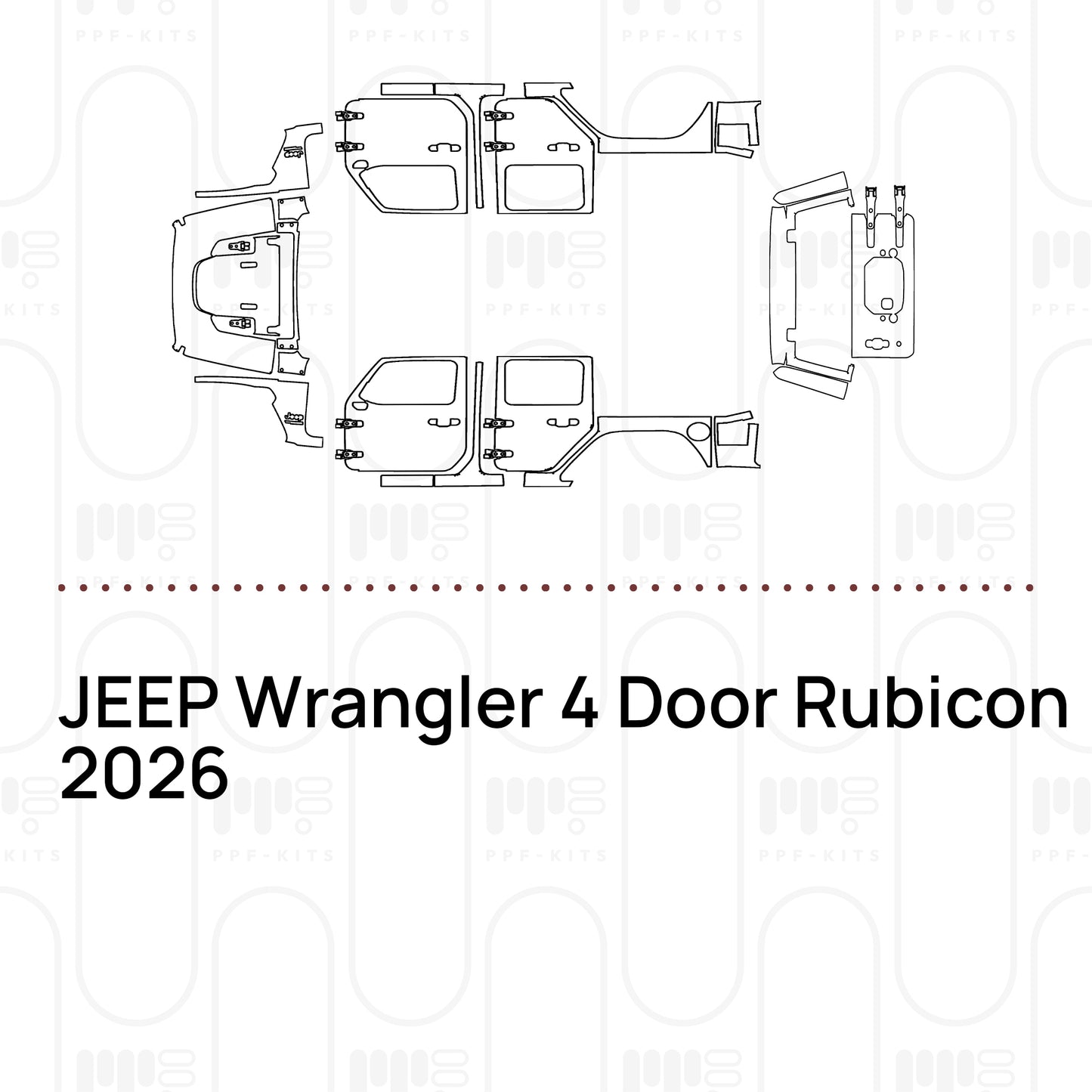 Voorgesneden PPF JEEP Wrangler 4 Door Rubicon 2026