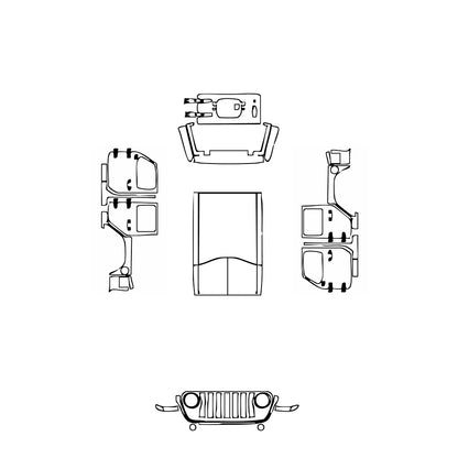 Pre-Cut PPF JEEP Wrangler 4 Door Rubicon 392 2021 - PPF-Kits
