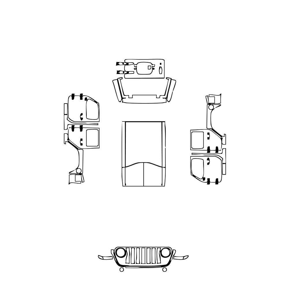 Pre-Cut PPF JEEP Wrangler 4 Door Rubicon 392 2022 - PPF-Kits