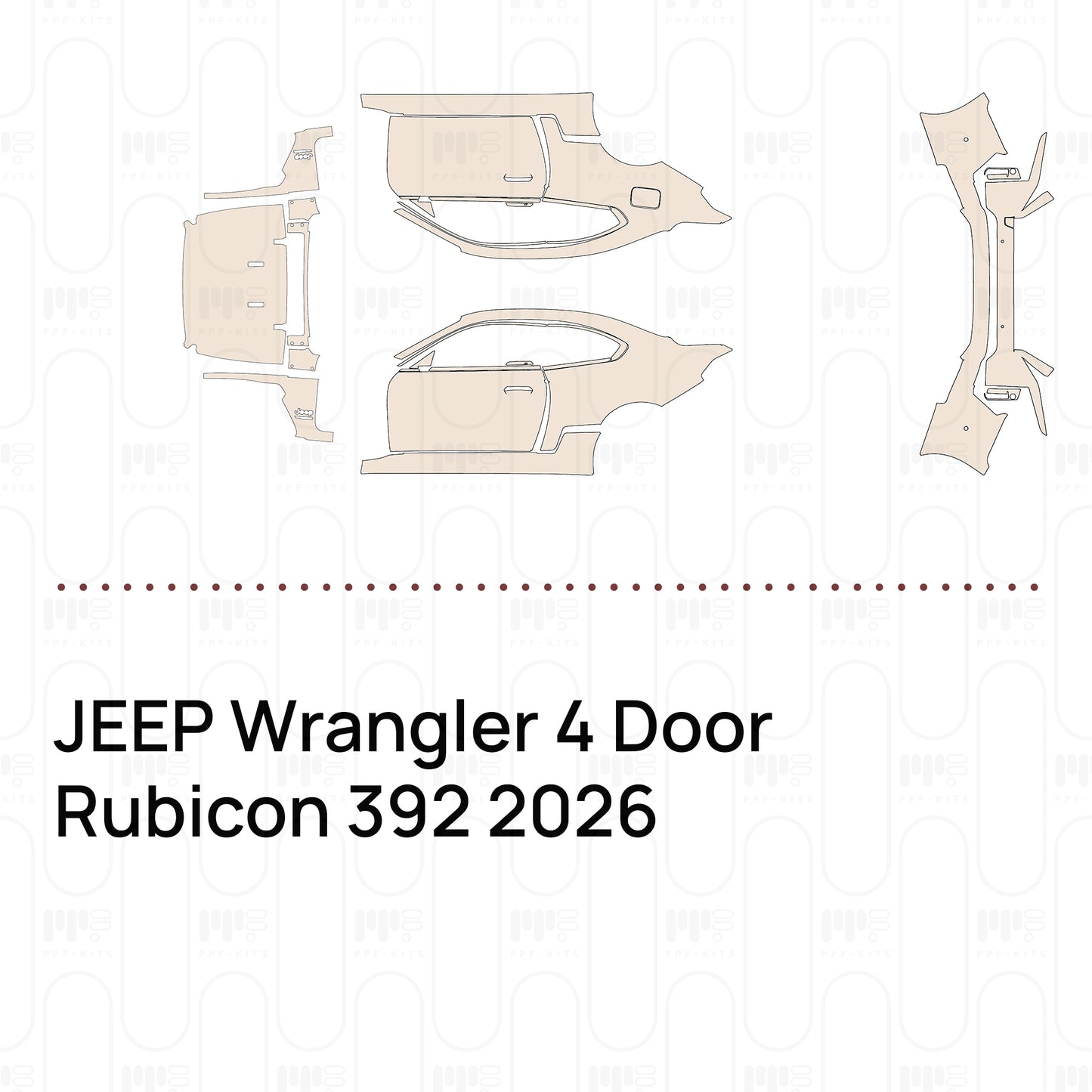 Voorgesneden PPF JEEP Wrangler 4 Door Rubicon 392 2026