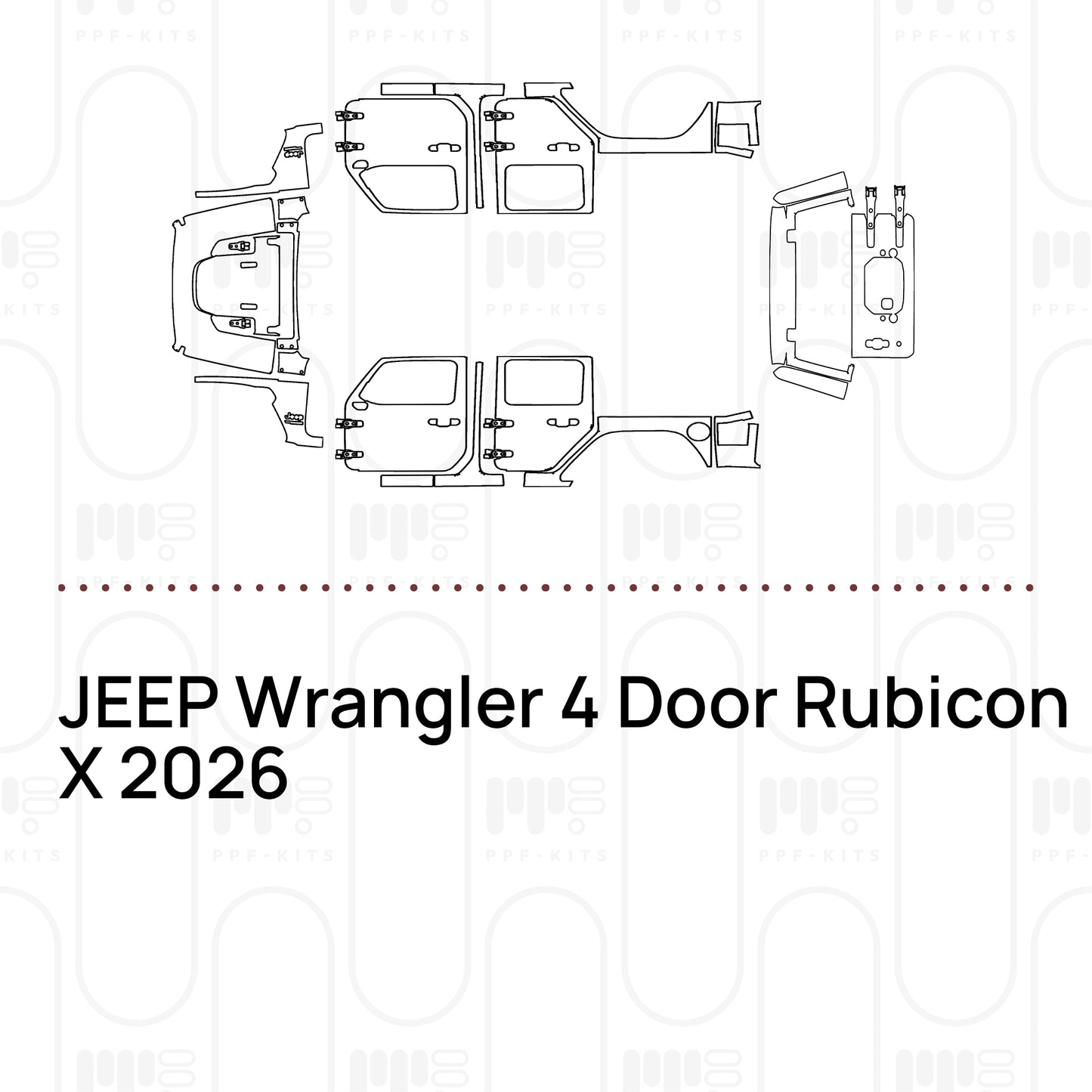 Voorgesneden PPF JEEP Wrangler 4 Door Rubicon X 2026