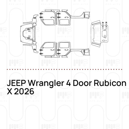 Voorgesneden PPF JEEP Wrangler 4 Door Rubicon X 2026