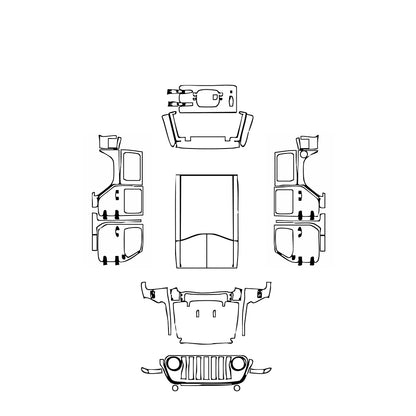 Pre-Cut PPF JEEP Wrangler 4 Door Sahara Altitude 2020 - PPF-Kits