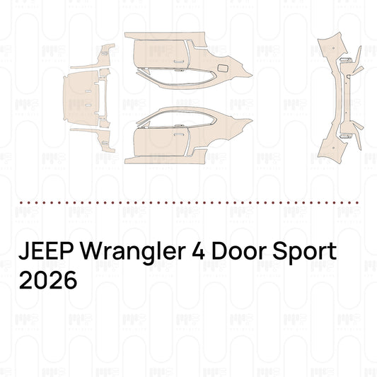 Voorgesneden PPF JEEP Wrangler 4 Door Sport 2026