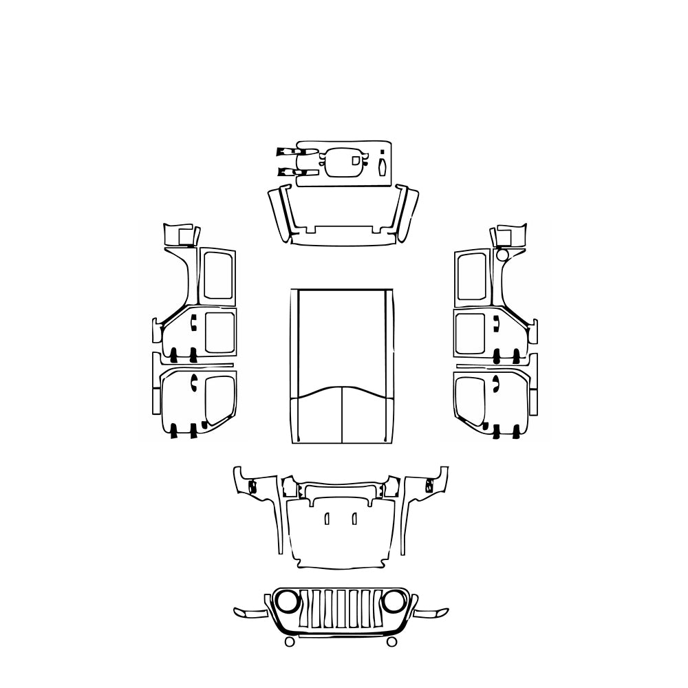 Pre-Cut PPF JEEP Wrangler 4 Door Sport Altitude 2022 - PPF-Kits