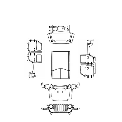 Pre-Cut PPF JEEP Wrangler 4 Door Sport S 2018 - PPF-Kits