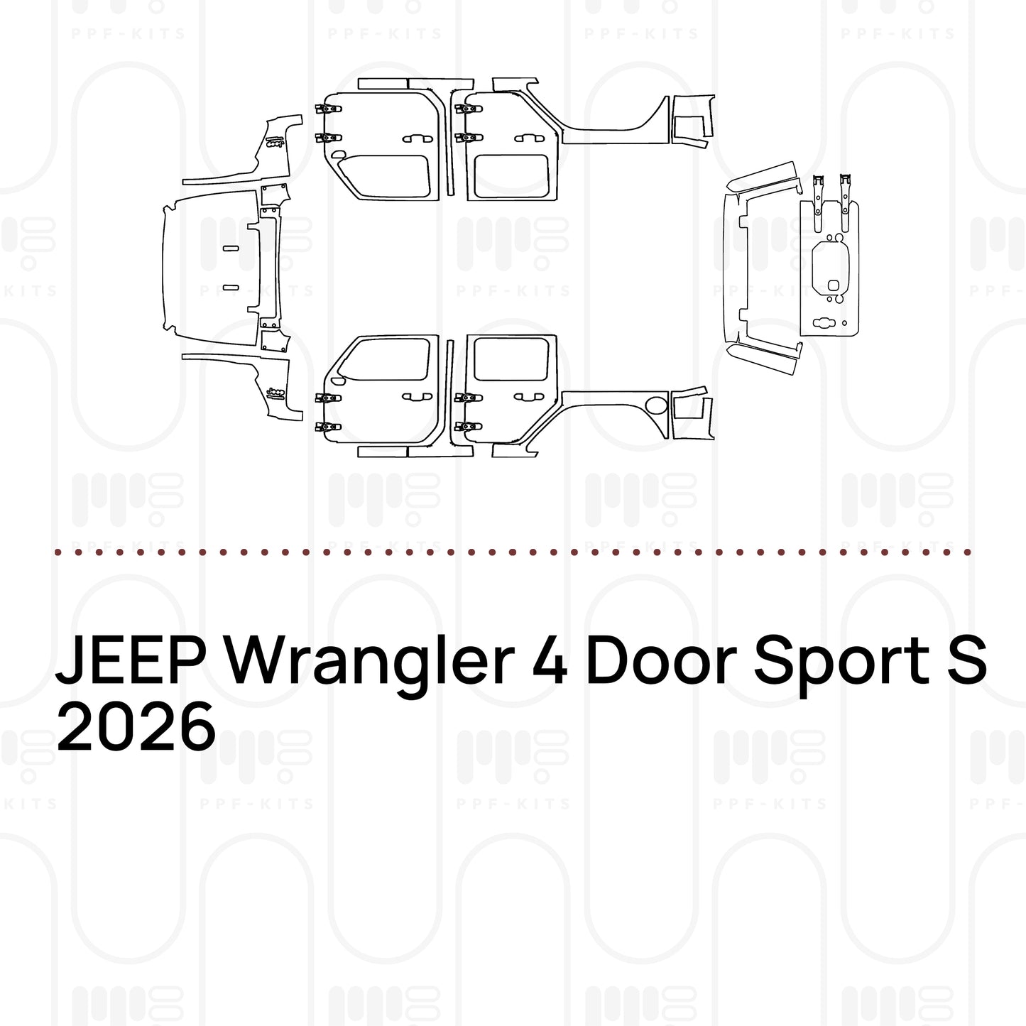 Voorgesneden PPF JEEP Wrangler 4 Door Sport S 2026