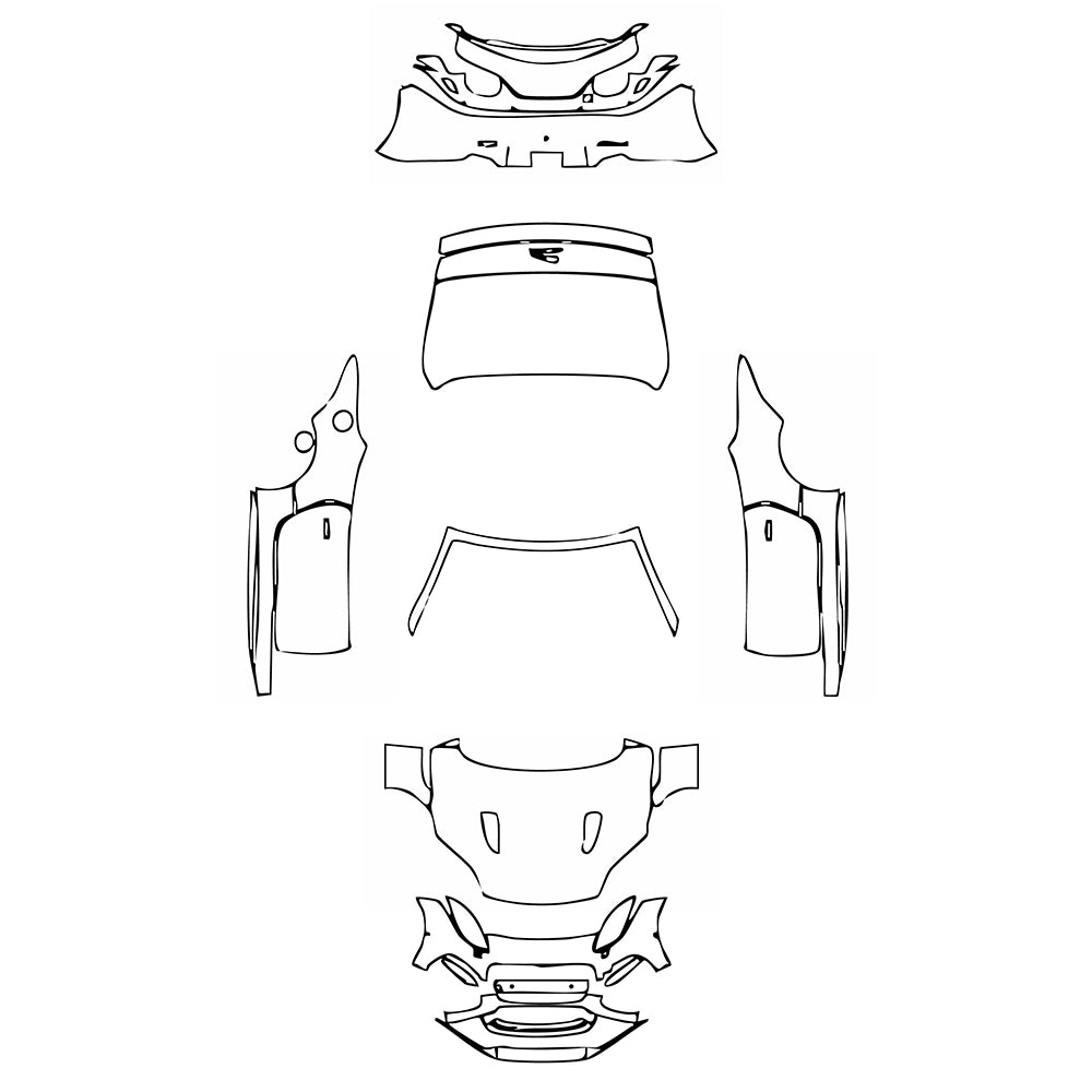 Pre-Cut PPF Jaguar F-Type R-Dynamic Convertible 2019 - PPF-Kits